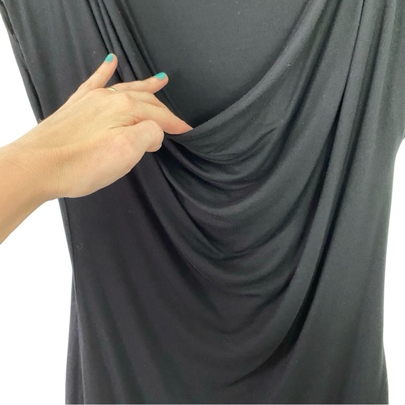 Velvet Brand Little Black Dress Womens Size Small Soft Jersey Knit Cowl Neck - Picture 4 of 9